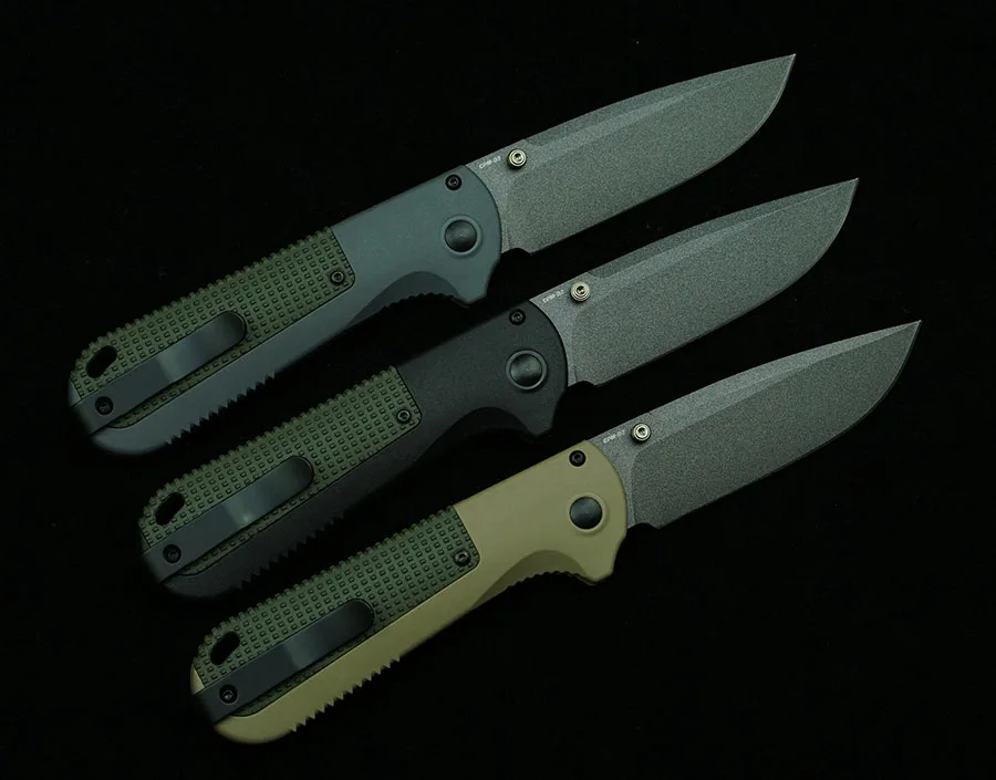 Redoubt-430BK cuchillo plegable D2 hoja de acero fibra nailon EDC