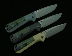 Redoubt-430BK cuchillo plegable D2 hoja de acero fibra nailon EDC