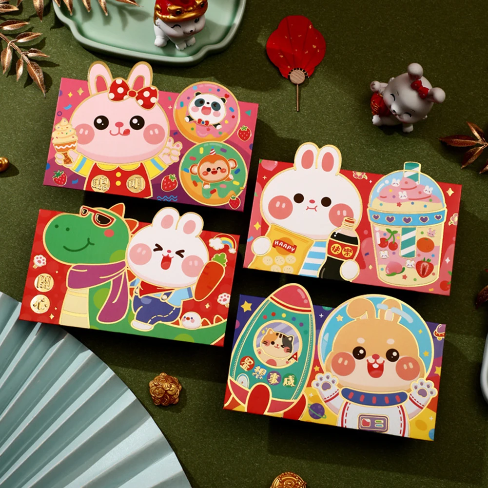 Nieuwe Jaar Rode Pocket Klassieke Stijl Creatieve Chinese Nieuwe Jaar Lente Festival Rode Envelop 10Pcs