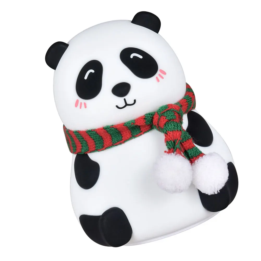 

1Set Stylish Panda Shaped Silicone USB Night Light Friendly LED Desk Lamp for Indoor Relaxation