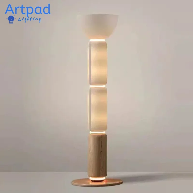 

Nordic Modern Floor Lamp Italy Designer LED Standing Light White Glass for Living Room Bedroom Showroom Decor Floor Lighting