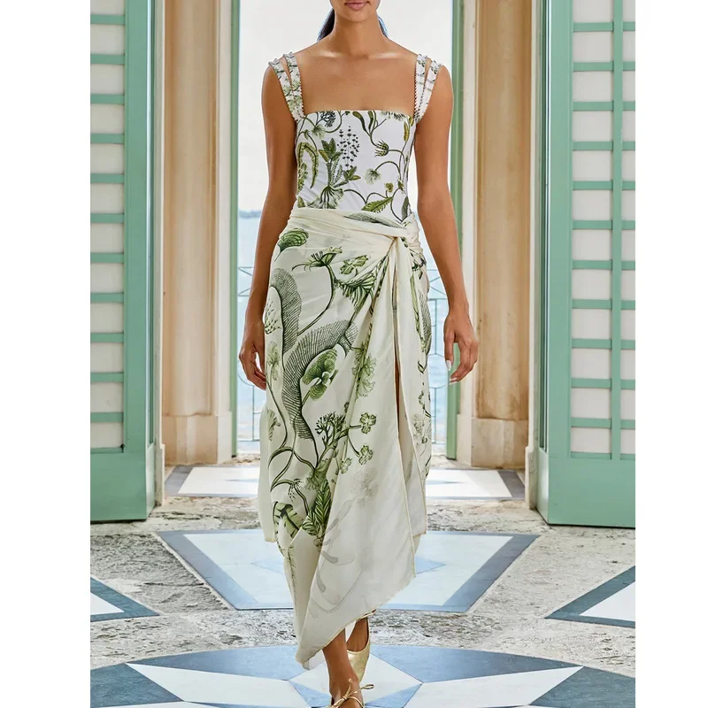 Traje de baño de una pieza con falda para mujer, traje de baño sexy, traje de playa monokini, ropa de playa, alta calidad, nuevo