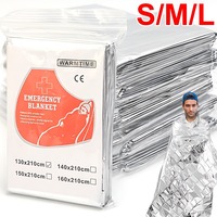 Emergency Blanket Outdoor Survive First Aid Military Rescue Kit Windproof Waterproof Foil Thermal Blanket Camping Blanket Travel