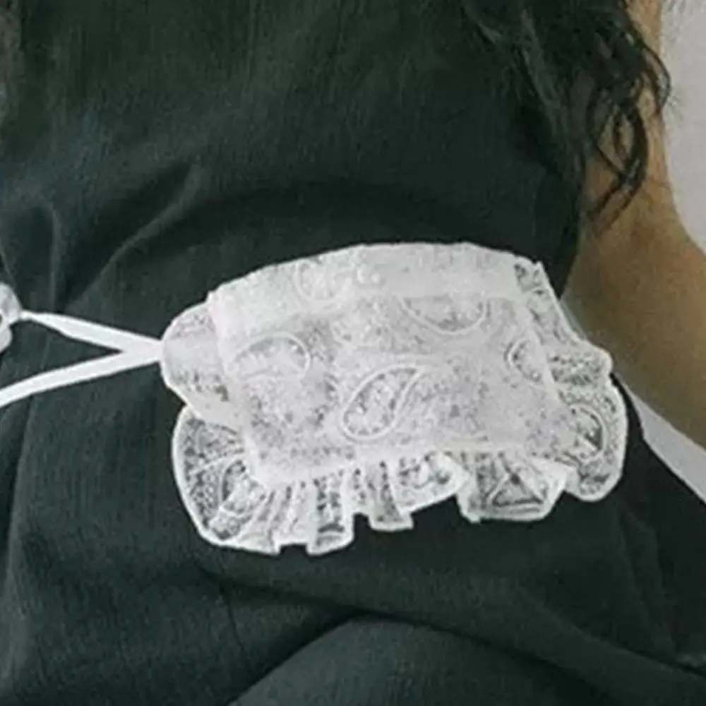 New Design Layered Wear Lace Waist Bag Y2k Aesthetic Ruffled Design Bandage Lace Bag White Color Small Size Coin Bag