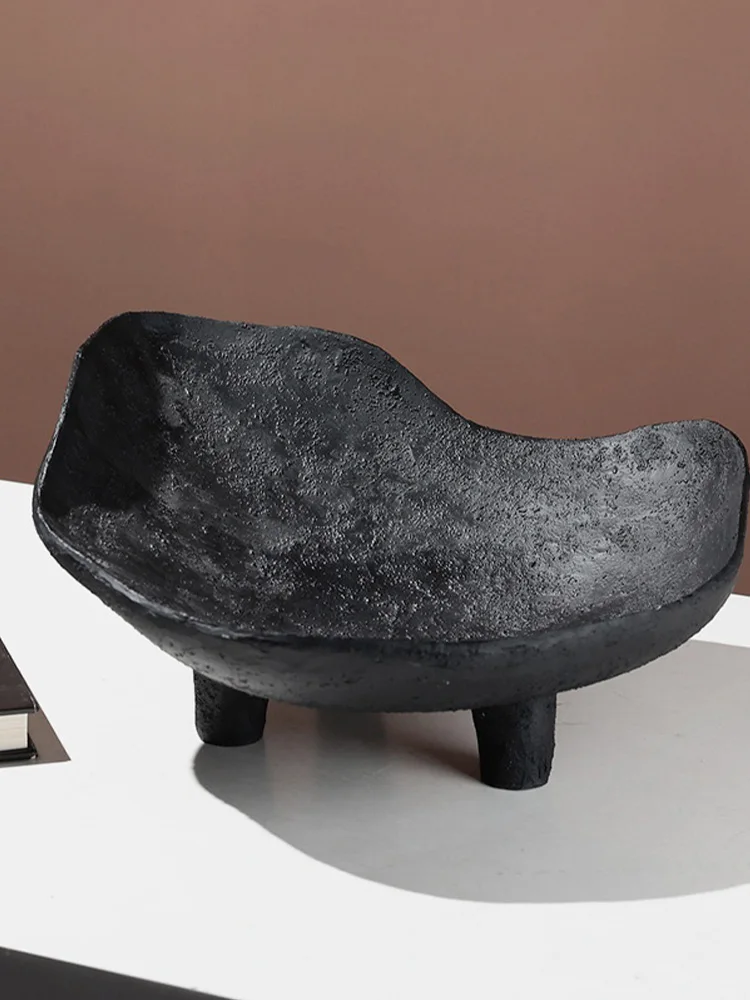 

Ретро поднос из смолы, декоративная тарелка с фруктами для комнаты, проживание в семье, отель, настольный поднос для хранения, винтажный эстетический домашний декор, аксессуары