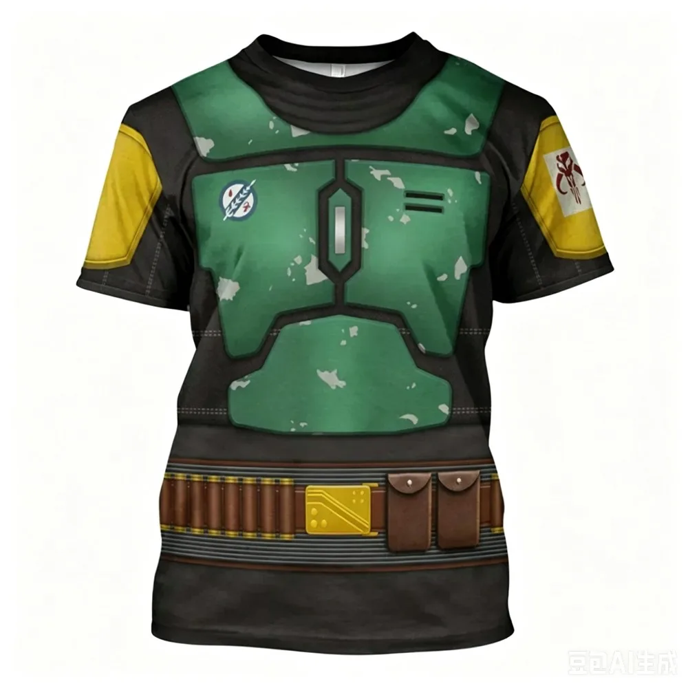 Darth Vader Character Costume 3D Printed Men's Women's Matching T-shirt Summer New Style Fashionable Streetwear Parents Children