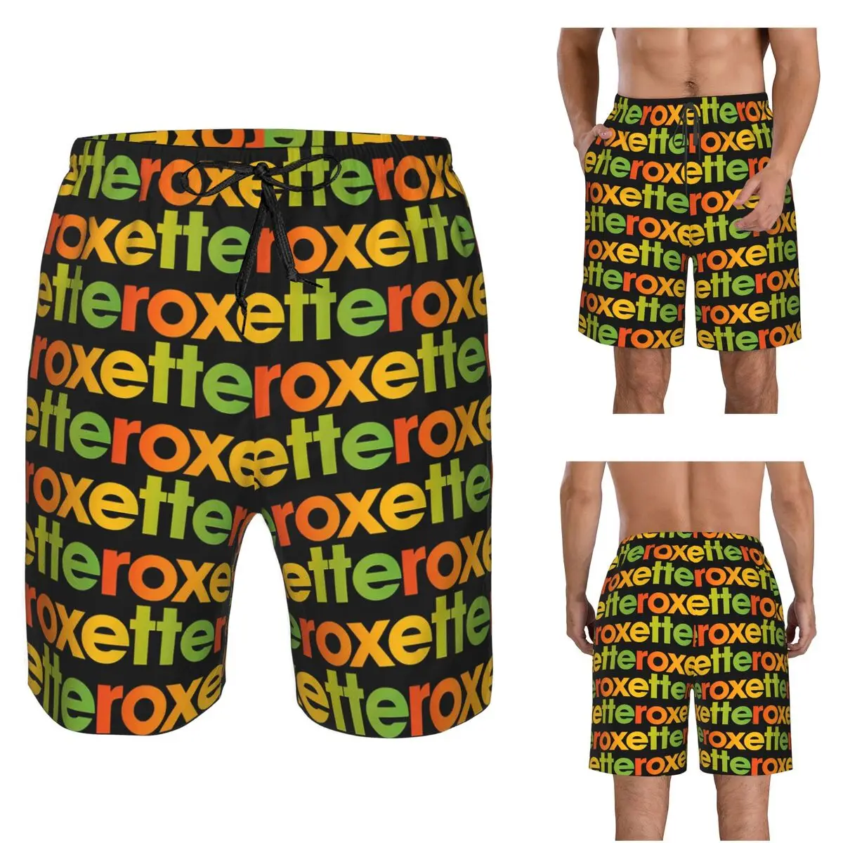 Roxette Band Trunks Beach Board Shorts Casual Quick Dry Swimming Summer Men Pants