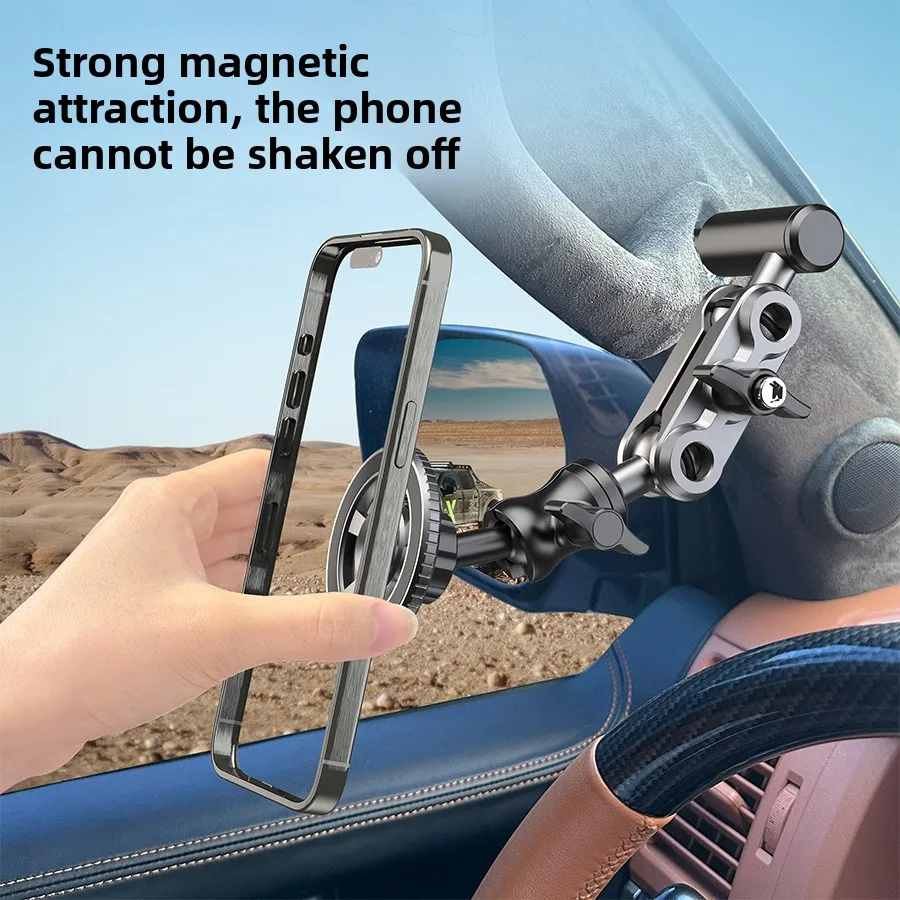 Applicable to Landcooluze tank 300500 overbearing A-pillar handle strong magnetic attraction magsafe car mobile phone holder