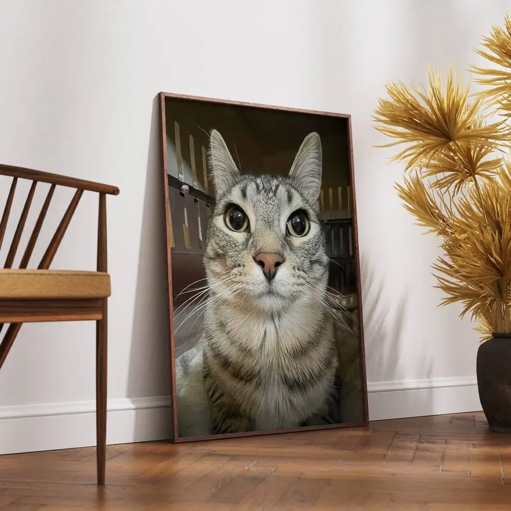 مضحك القط ميمي ملصق فني ذاتي اللصق مقاوم للماء ورقة ملصق مقهى بار غرفة #4