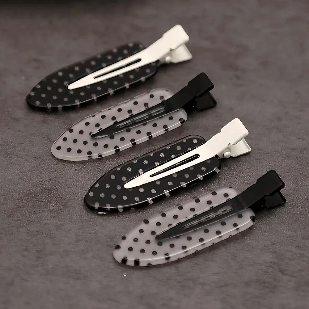 

Black White Polka Dot Acrylic Hair Clips Minimalist Secure Hold Suitable for Daily Wear Party Outfits Hair Styling Accessories