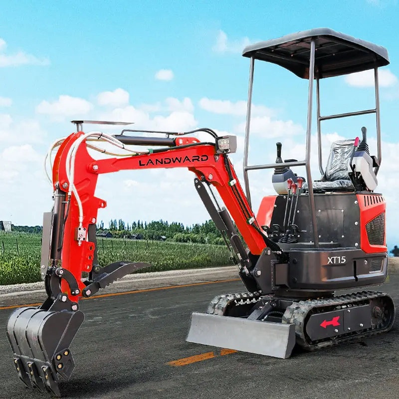New 1.5 Ton Mini Excavator Agriculture Excavators XT15 Diesel Engine Customized CE Euro 5 Hydraulic Crawler Mini Excavator 2 Ton