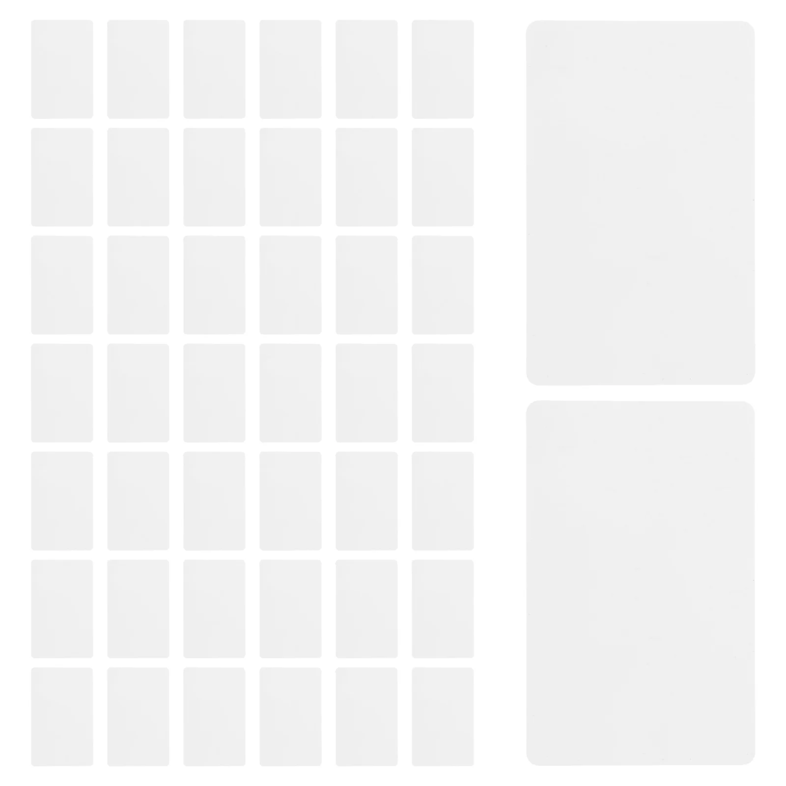 

50pcs Blank PVC Cards Dual-Sided Printable Plastic Sheets for Business ID Name Thank You Cards Waterproof