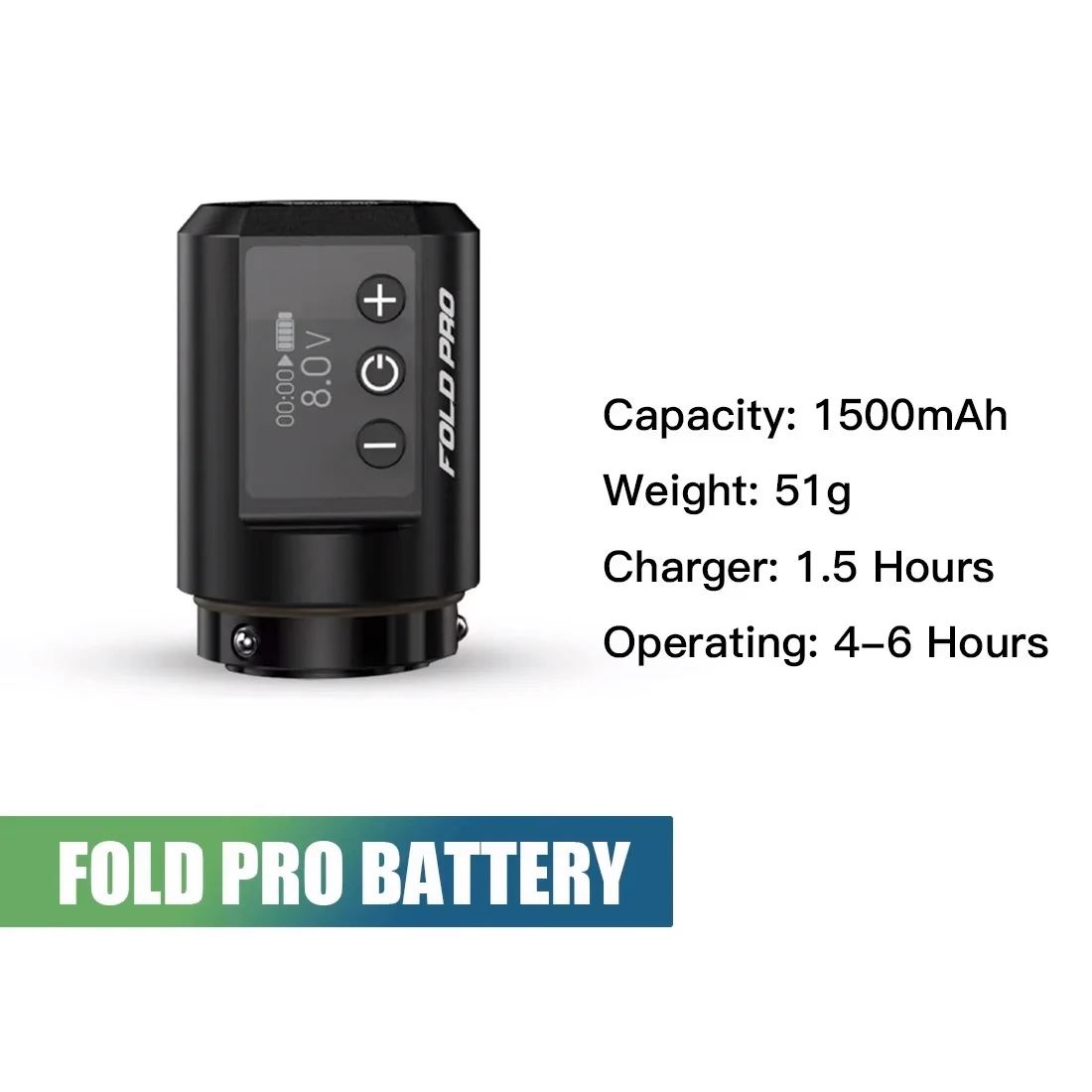 Dragonhawk Filp Fold Wireless Power Supply Pro Power Single Wireless Wire Battery Makeup for Filp Pro Rotary Tattoo Machine