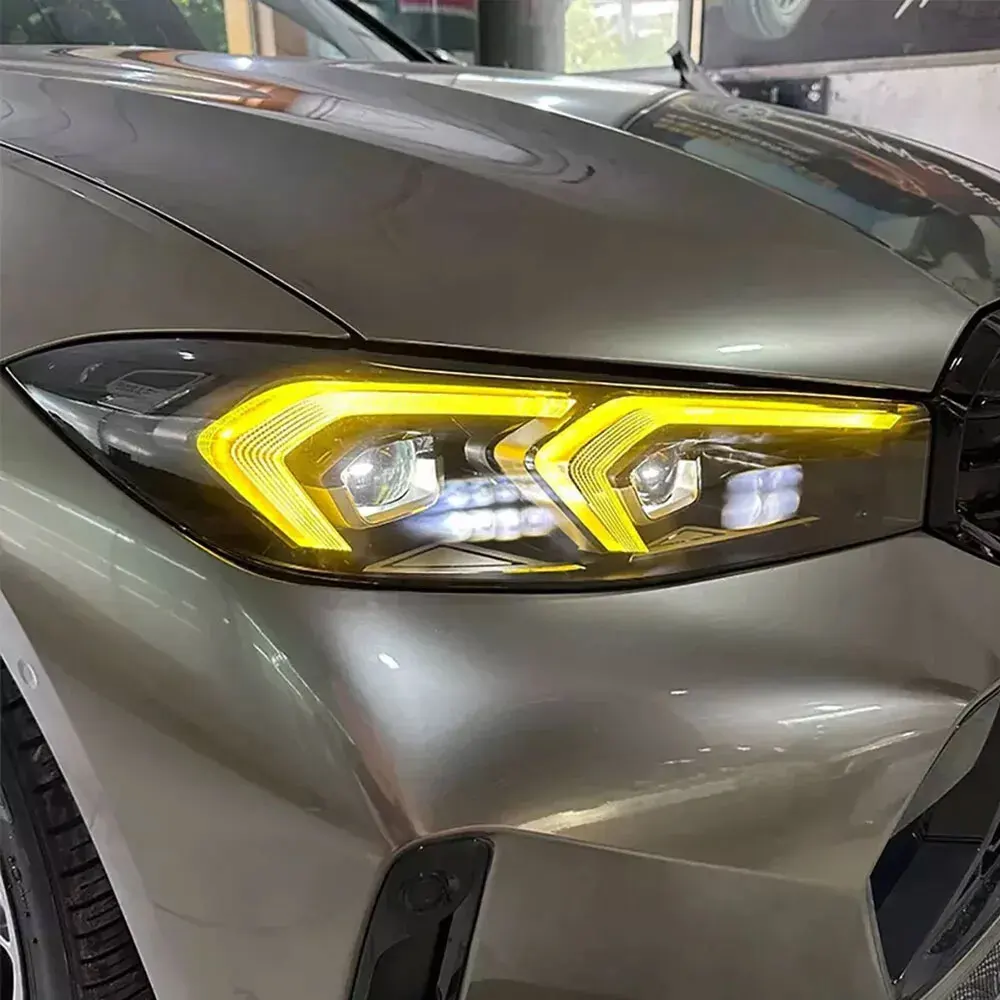 الليمون الأصفر DRL LED لوحات لسيارات BMW G20 G21 LCI 320iX 330iX M340iX 2023 2024 المصباح النهار الجري الخفيف