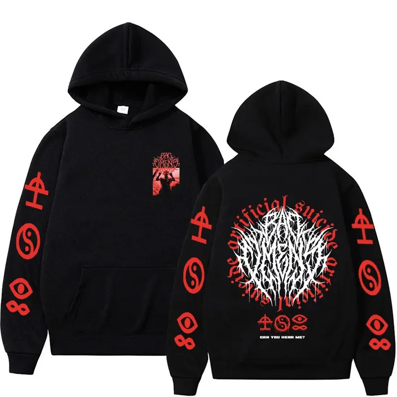 Bad Omens Band Tour 2023 American Music Double Sided Print Hoodie Men Women Vintage Hip Hop Fashion Hooded Sweatshirt Streetwear