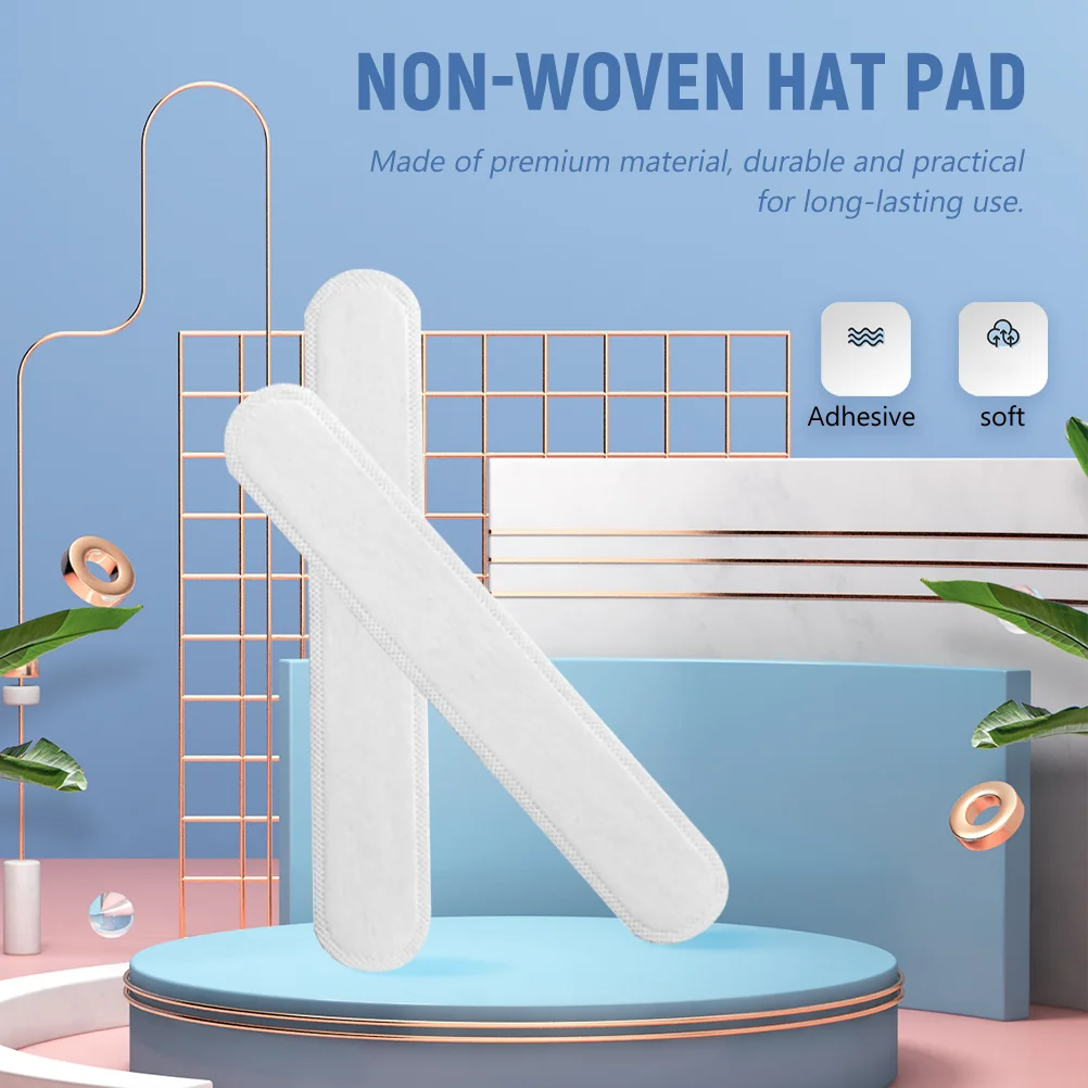 40 Pcs Non woven Hat Pad Sweat absorption Sticker Ergonomic Disposable Liner Adhesive Invisible Hygienic Quick Dry Protective