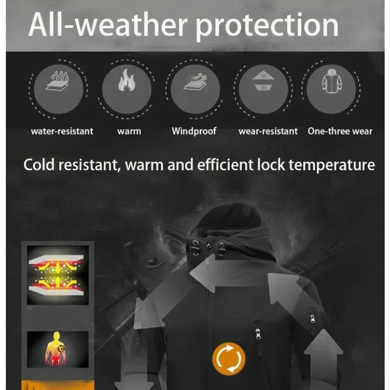 Outdoor work clothes safety clothes thickened waterproof monochrome camouflage jacket trousers mountaineering suit