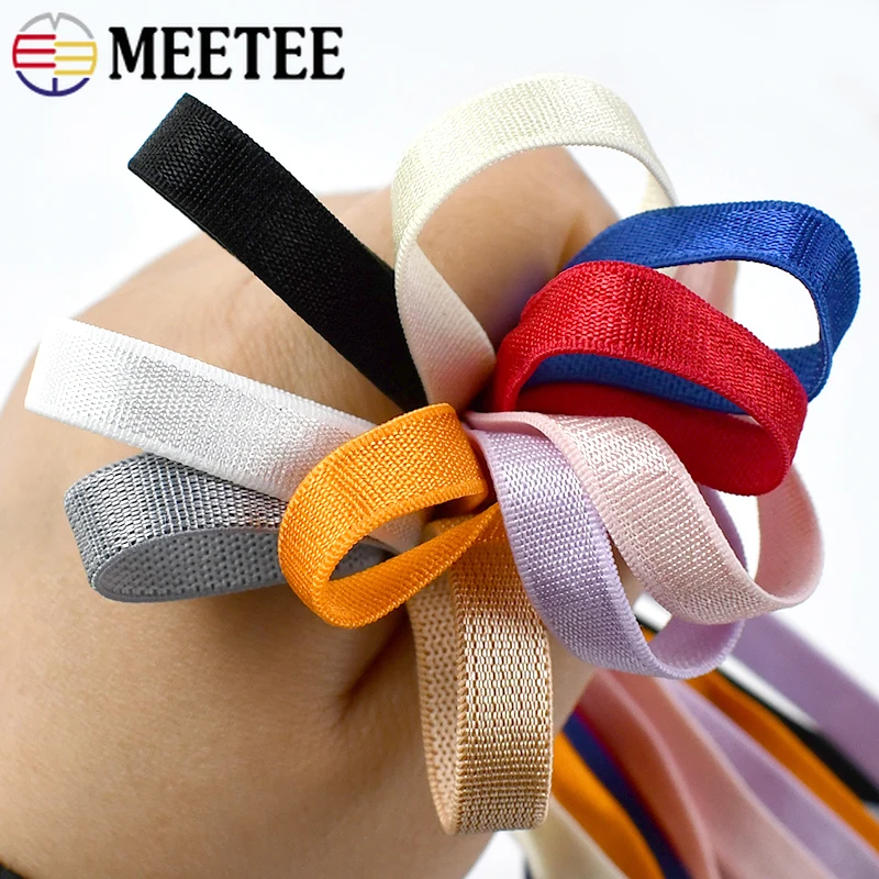 5/10/20M 8mm Nylon Elastic Band Bra Strap Rubber Bands Underwear Soft Stretch Belt Spring Ribbon Tape DIY Sewing Accessories