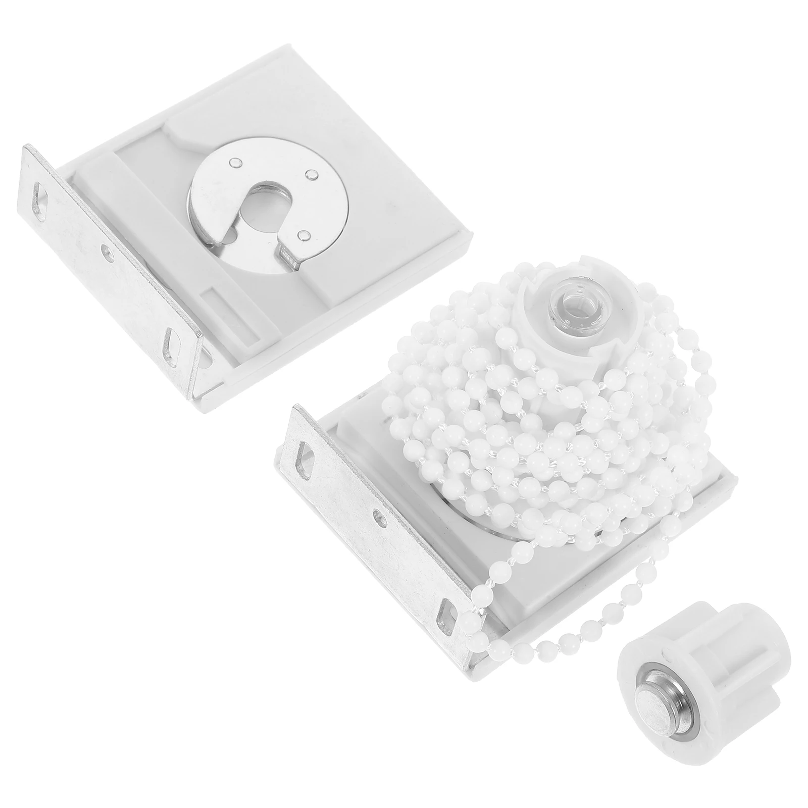 

Hand Pulled Curtain Rod Bracket Replacement Parts Kit ABS Aluminum Alloy Beaded Chain Roller Shades Accessories Repair Easy