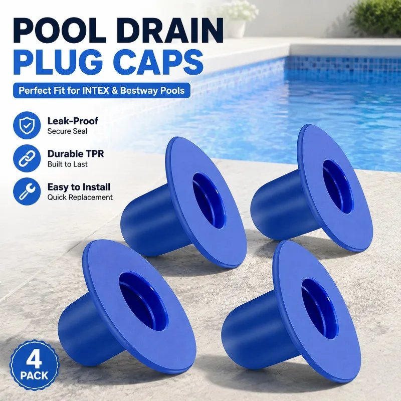 TPR Material Pool Wall Valve Stopper Compatible with INTEX Metal Frame Swimming Pool Filter Inlet Hole Plug Replacement Fitting