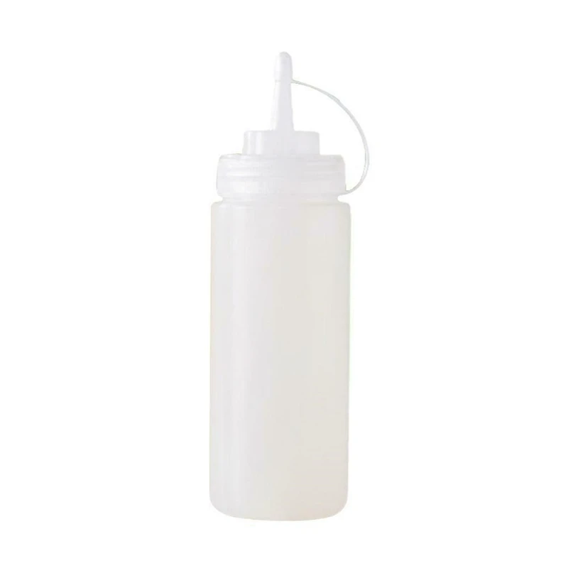

1/5pcs Ketchup Squeeze Bottle White Plastic Seasoning Squeeze Bottle Large-Capacity Salad Dressing Squeeze Bottle Kitchenware
