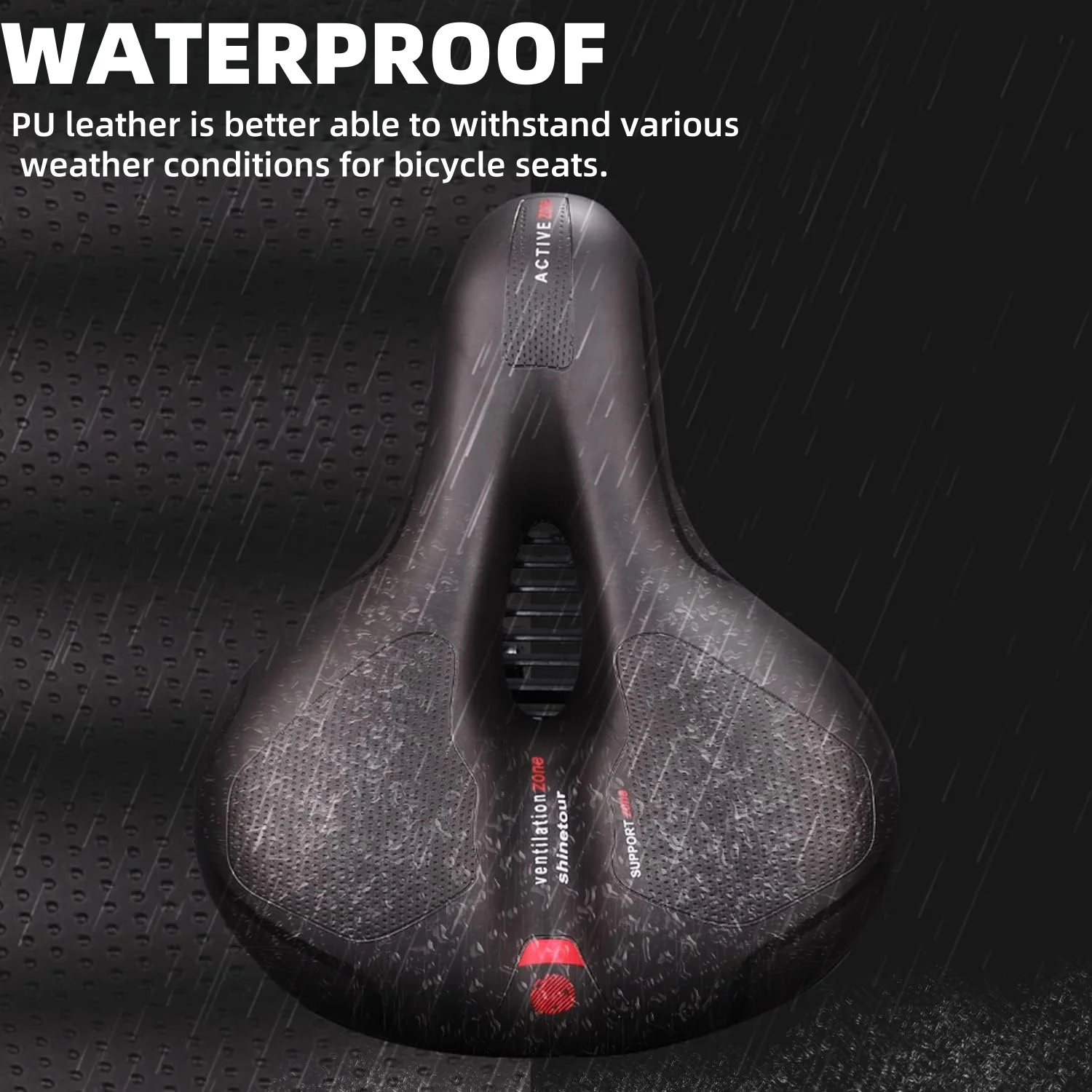 مقعد الدراجة الجبلية العالمي سميك وناعم ومسامي وممتص للصدمات على شكل كرة لركوب الدراجات مريح ومتين ومقاوم للصدمات