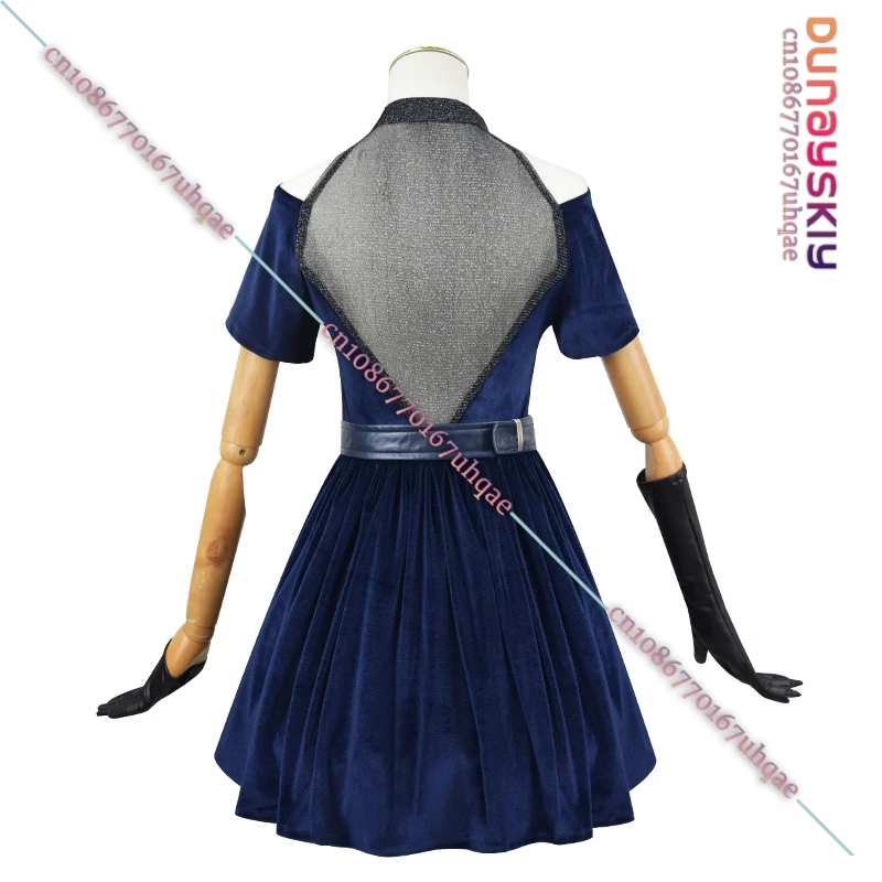 Mizi vestido púrpura disfraces Cosplay Anime Alien escenario juego de rol rosa degradado azul peluca conjunto de pelo para fiesta de Anime 2025 Cos