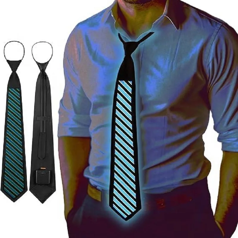 

Halloween LED Luminous Tie EL Cold Light Glow Bowtie Arrow Shape Cosplay Party Costume Accessory Dance Performance Boys Gift