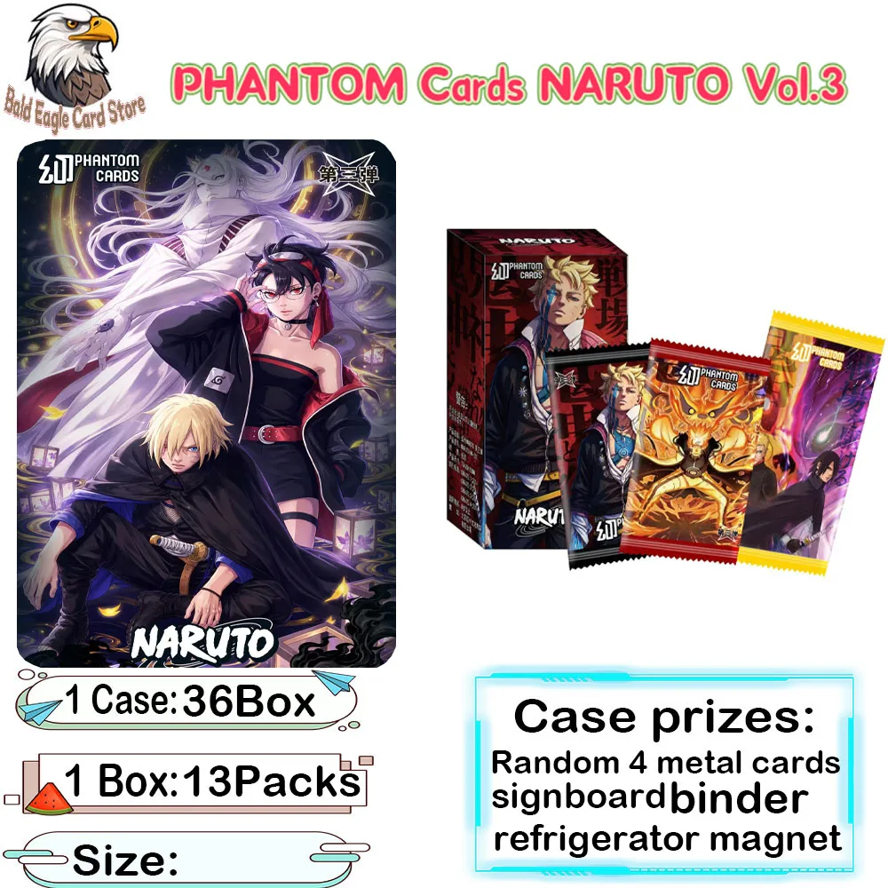 Wholesale PHANTOM Cards Naruto Cards Vol.3 Uchiha Sasuke Haruno Sakura Anime Character Peripheral Game Collection Card Toy Gift