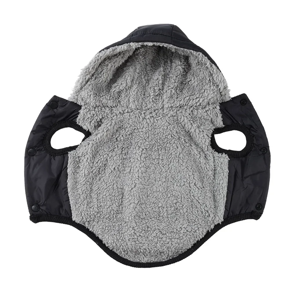 Thick Puppy Hooded Jacket for Small Medium Dogs Cats Winter Waterproof Dog Coat Clothes Soft Fleece Chihuahua Pug Pet Outfits