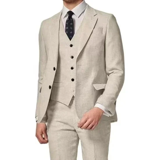 

Men's Blazer Vest and Pant Set, Notched Lapel, Wedding Banquet, Evening Party, Male Suit, Elegant Tuxedo, 3 Piece