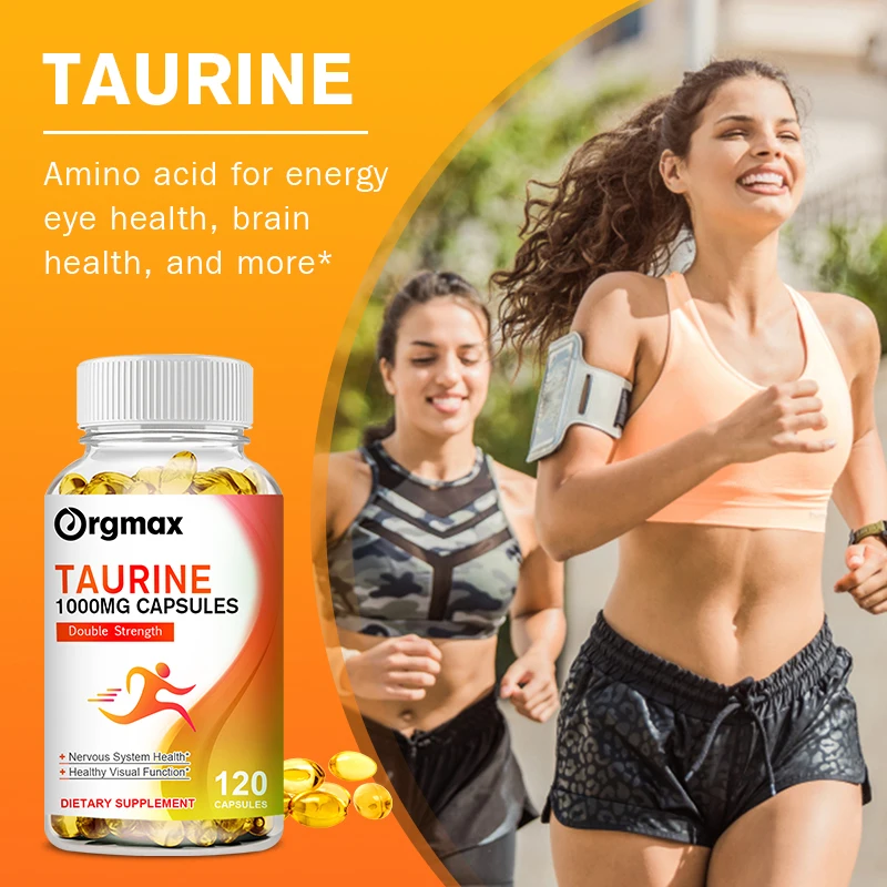 Orgmax Taurine Capsules Improves Reproductive Development Nervous System Strengthen Fertility &Night Vision Brain Care for Male