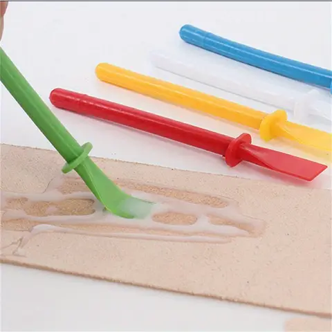2-20pcs 가죽 접착제 스프레더 PP 접착제 브러시 지갑에 대 한 휴대용 휴대용 클리너 가죽 지갑 수공예 공예 공급 만들기