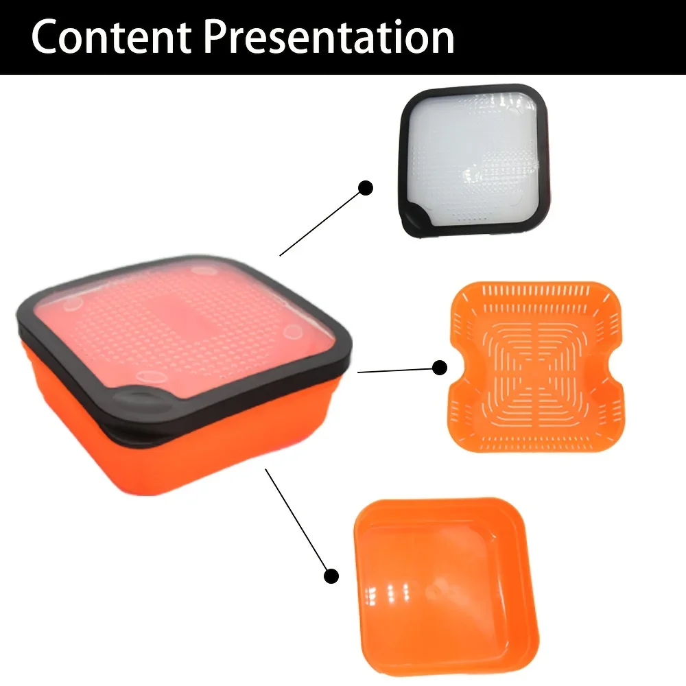 

Live Bait Box Fishing Tackle Box Fishing Box with Inner Frame Fishing Accessories Red Worm Earthworm Lure ABS Ventilation Box