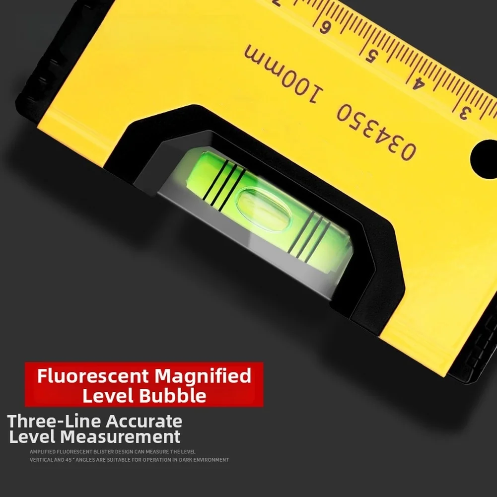 Aluminum Magnetic Level Ruler with Amplified Bubbles for Precise For Leveling in Low Light Environments 10 30 40cm