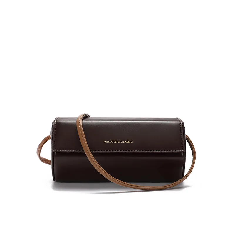 Niche design ins cylinder bag  autumn and winter new fashion trendy net red bag wild shoulder messenger bag