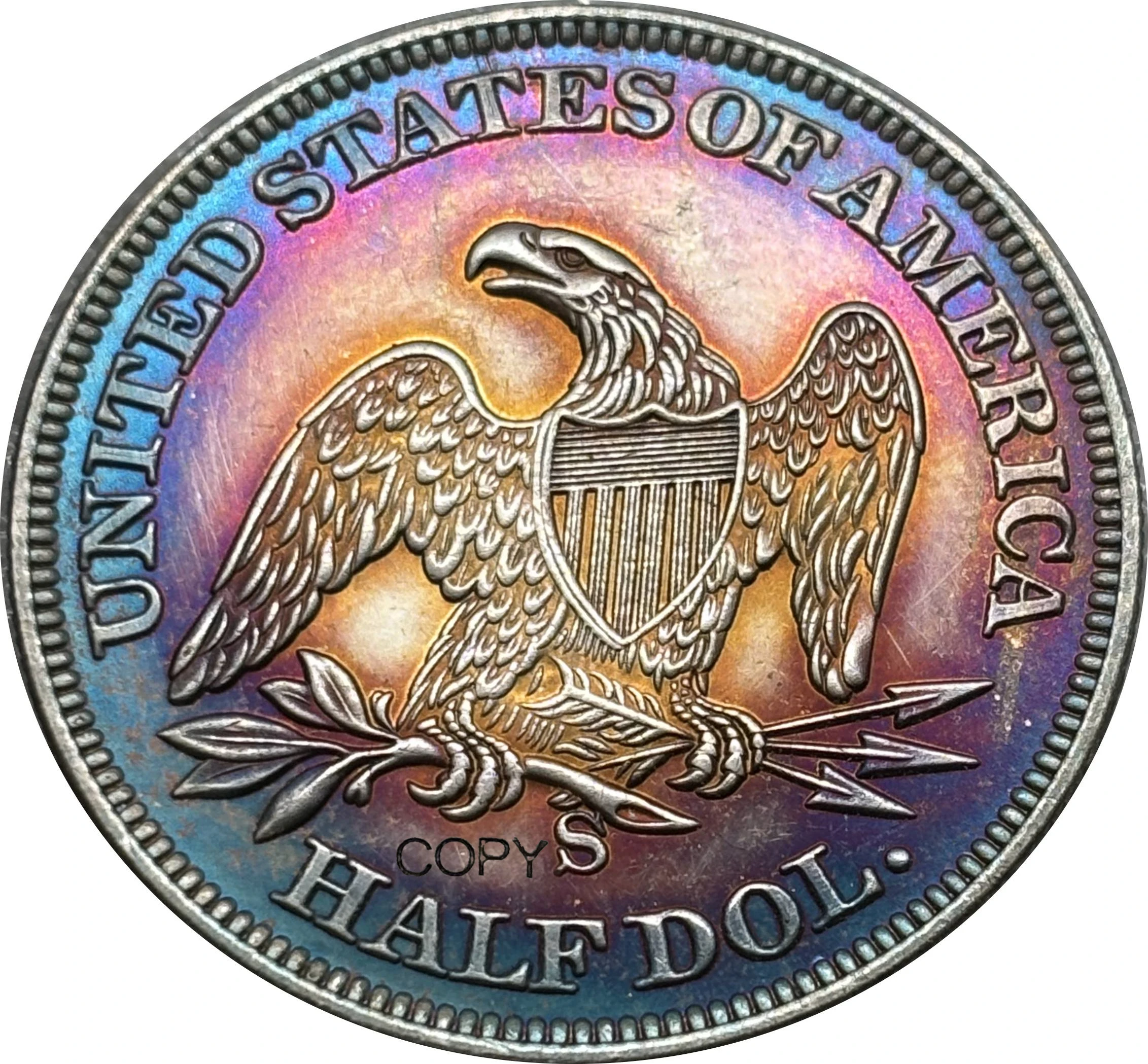 US 1855 S Seated Half Dollars No Motto Arrows America Copy Commemorative Coin United States Ww2 Liberty Moneda Collectible Coins