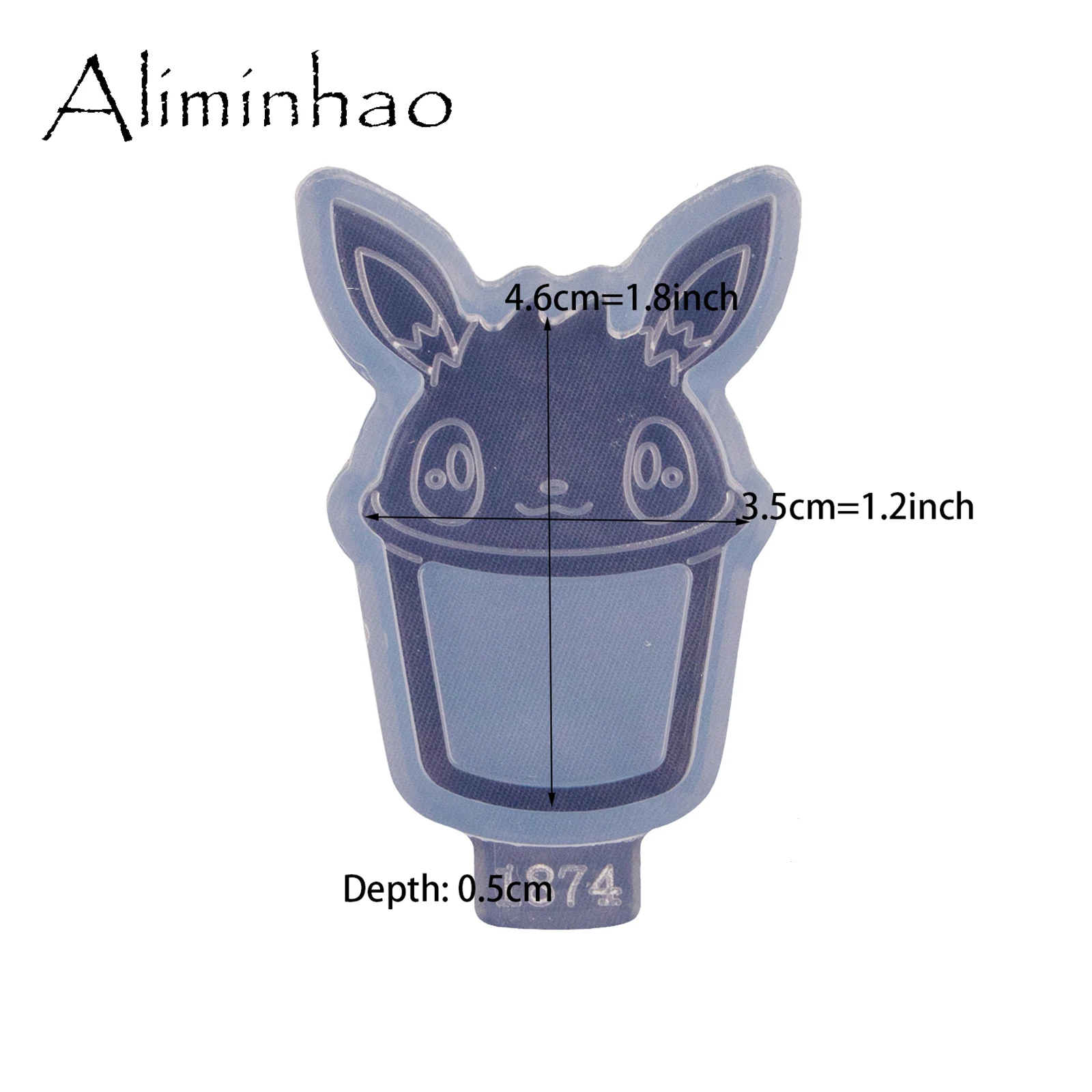 DY1877 Cartoon Animal with Heart Resin Epoxy Molds Backed Shaker Jewellery DIY Handmade Charms Keychain Mold