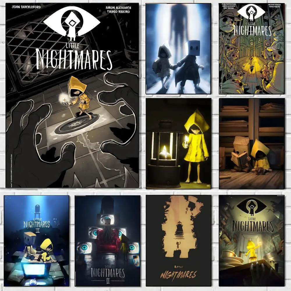 L-Little Nightmares Poster HD Art Sticky Wall Waterproof Home Bedroom Bar Aesthetic Decoration Perfect Room Decor