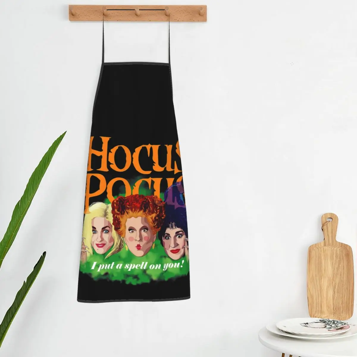 Custom Unisex Halloween Hocus Pocus Movie Kitchen Chef Cooking Baking Apron Men Women Tablier Cuisine for Painting