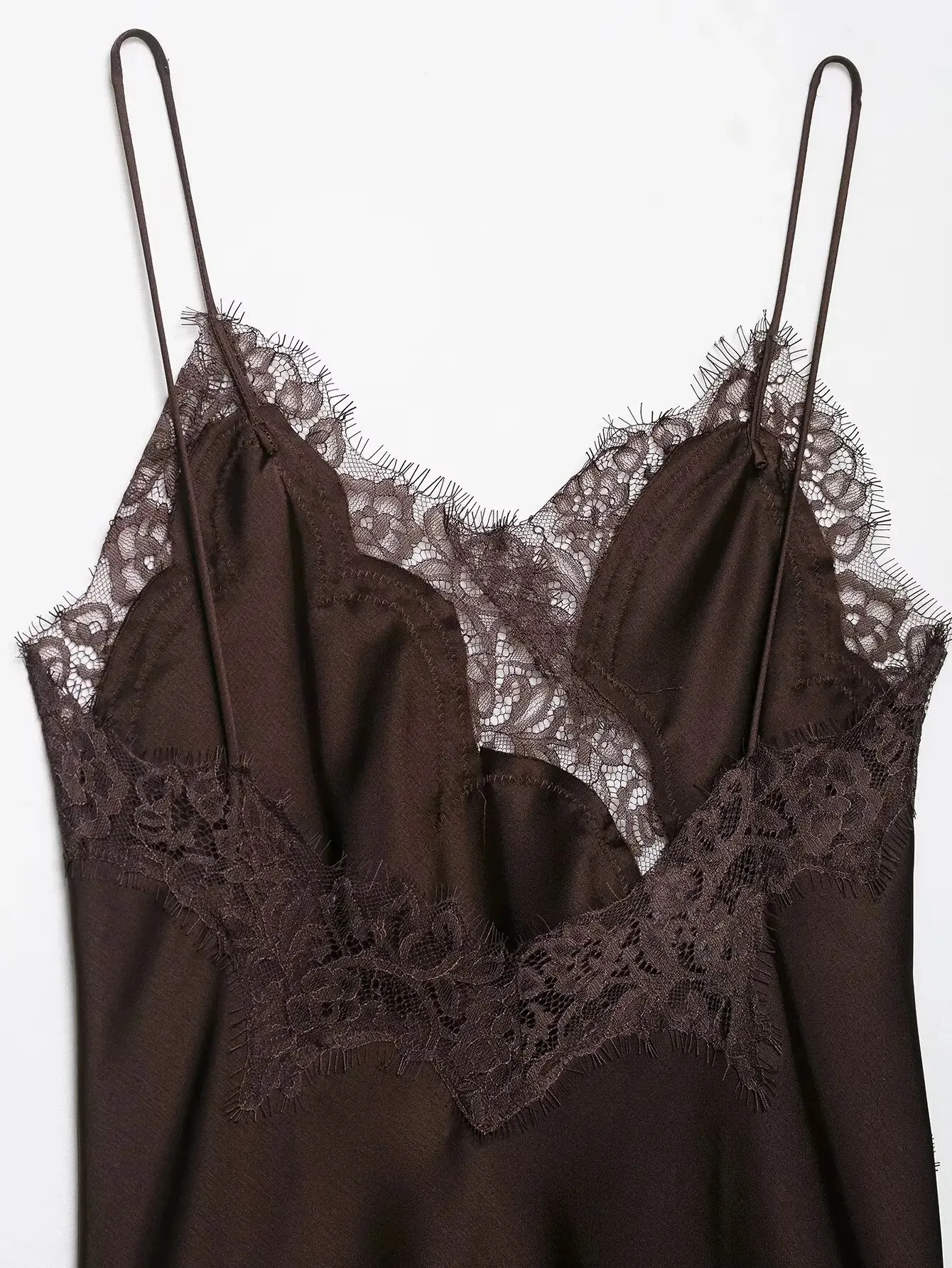 Femmes Sexy dentelle col en V robes été solide sans manches asymétrie robe dos nu mince femmes fête fronde Mini robe