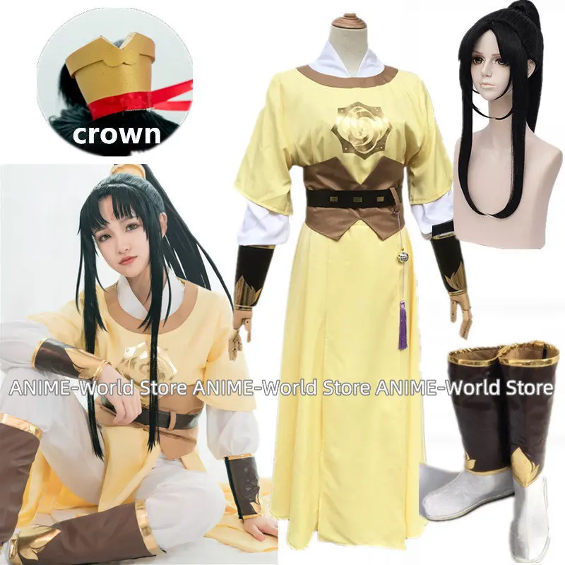 Mo dao zu shi jin ling anime cosplay kostüm großmeister der dämonischen kultivierung alte kleidung synthetisches perücken haar für frauen männer