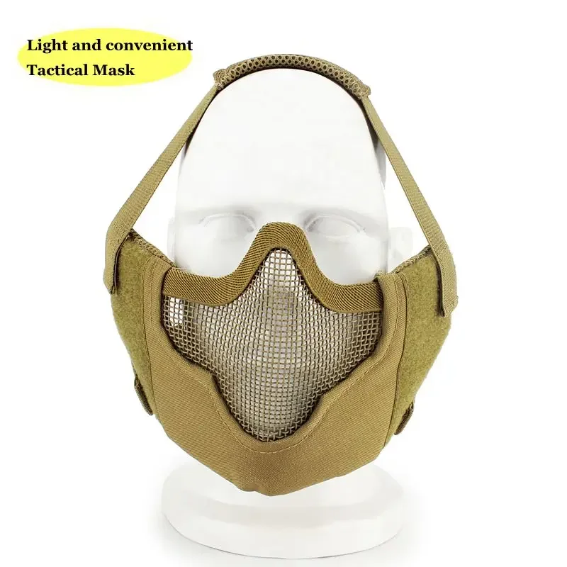 Light and Convenient Tactical Mask CS Paintball Shooting Half Face Masks for Outdoor Activities