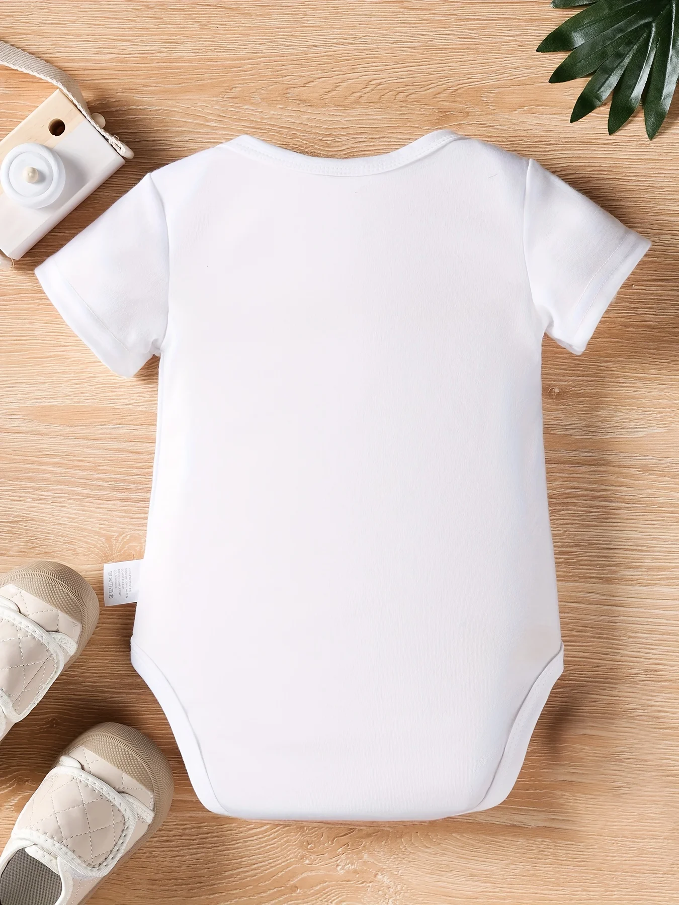 Baby Triangle Romper Wishin I Was Fishin Letter Print Newborn Cute Short-Sleeved Climbing Suit Onesies, For Outdoor