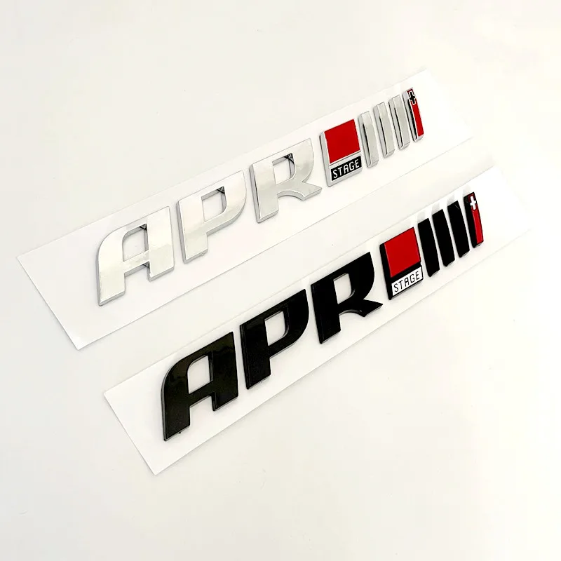 3D ABS APR Logo Letters Car Trunk Badge Decal For Audi A4 A5 S4 B8 A3 A7 Golf GTI MK4 6 7 MK6 APR Emblem Sticker Accessories