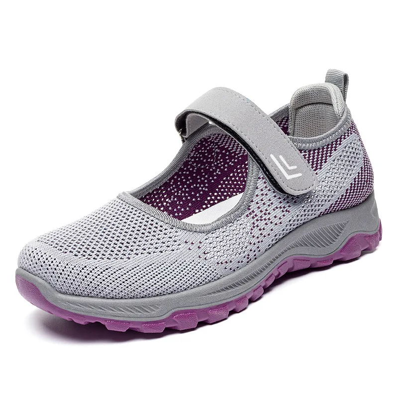 

Women's mesh flat shoes, spring and summer new sports shoes, comfortable for middle-aged and elderly mothers, Lefu shoes