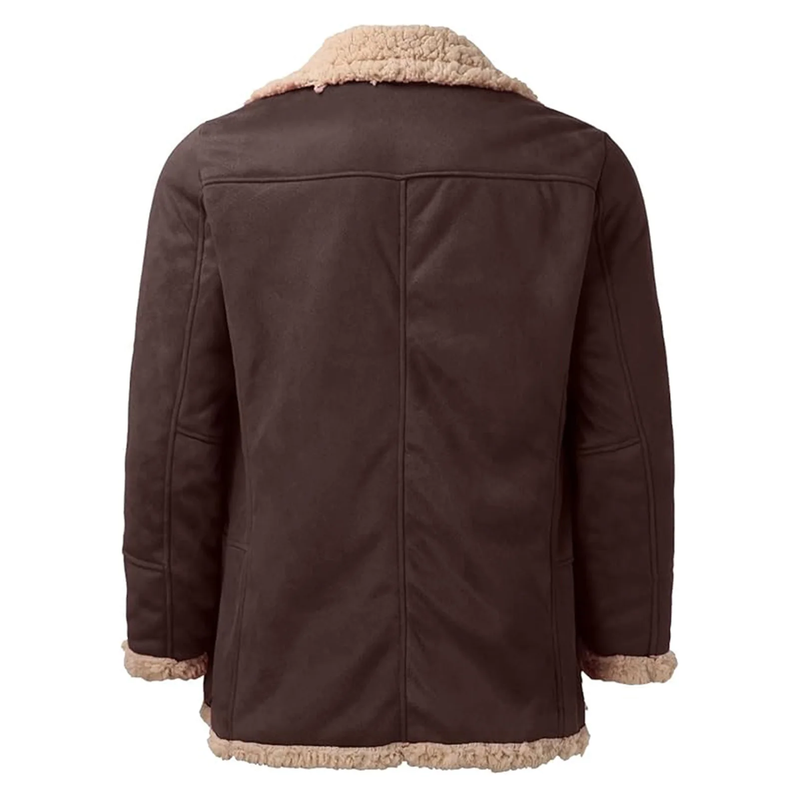 Men's Winter Fleece Jacket - Thick Button Down, Cozy Casual Coat With Turn Down Collar