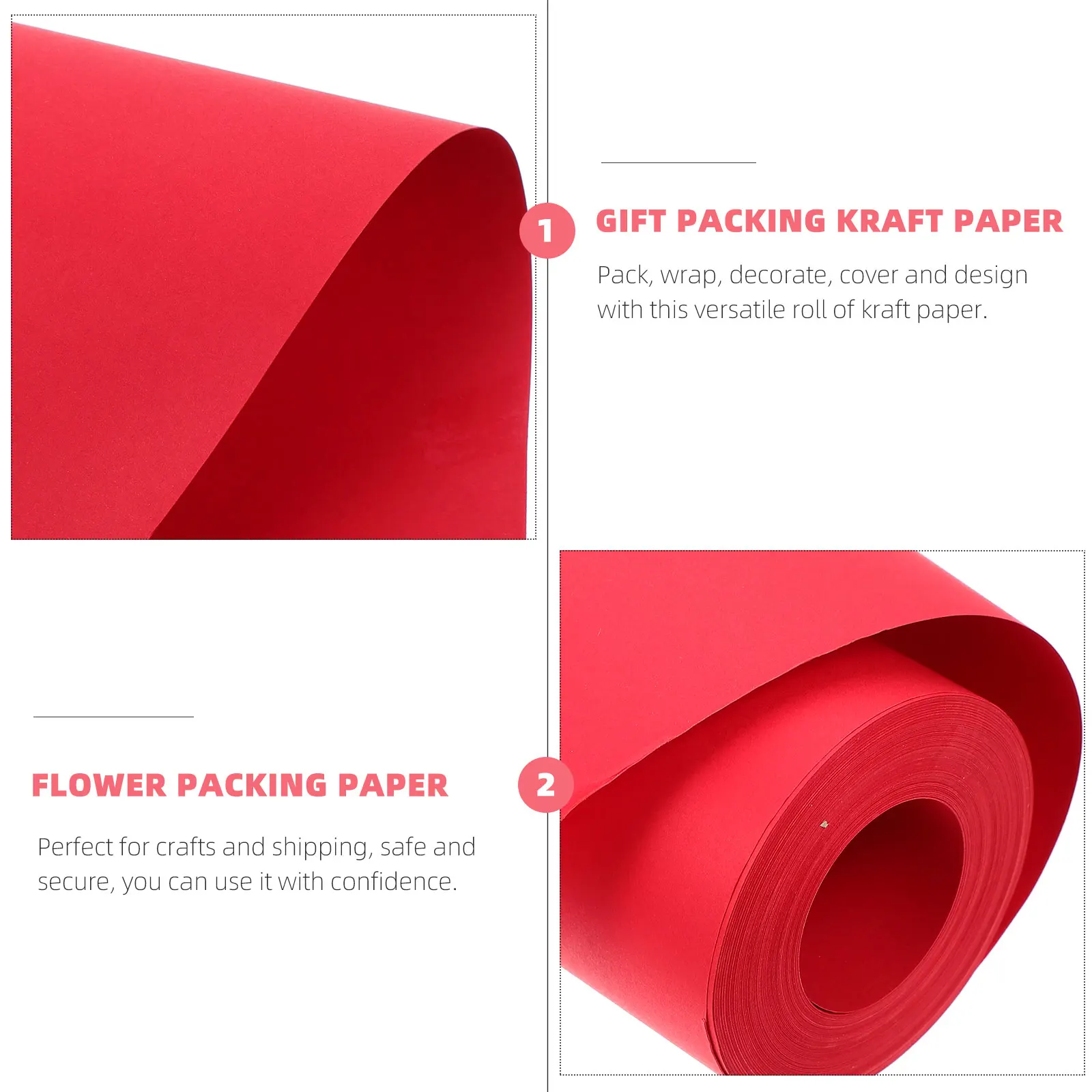 

1 Roll Kraft Paper Roll For Flower Gift Wrapping Bouquet Packaging Diy Handicraft Packing Kraft Paper Decor Cover Set