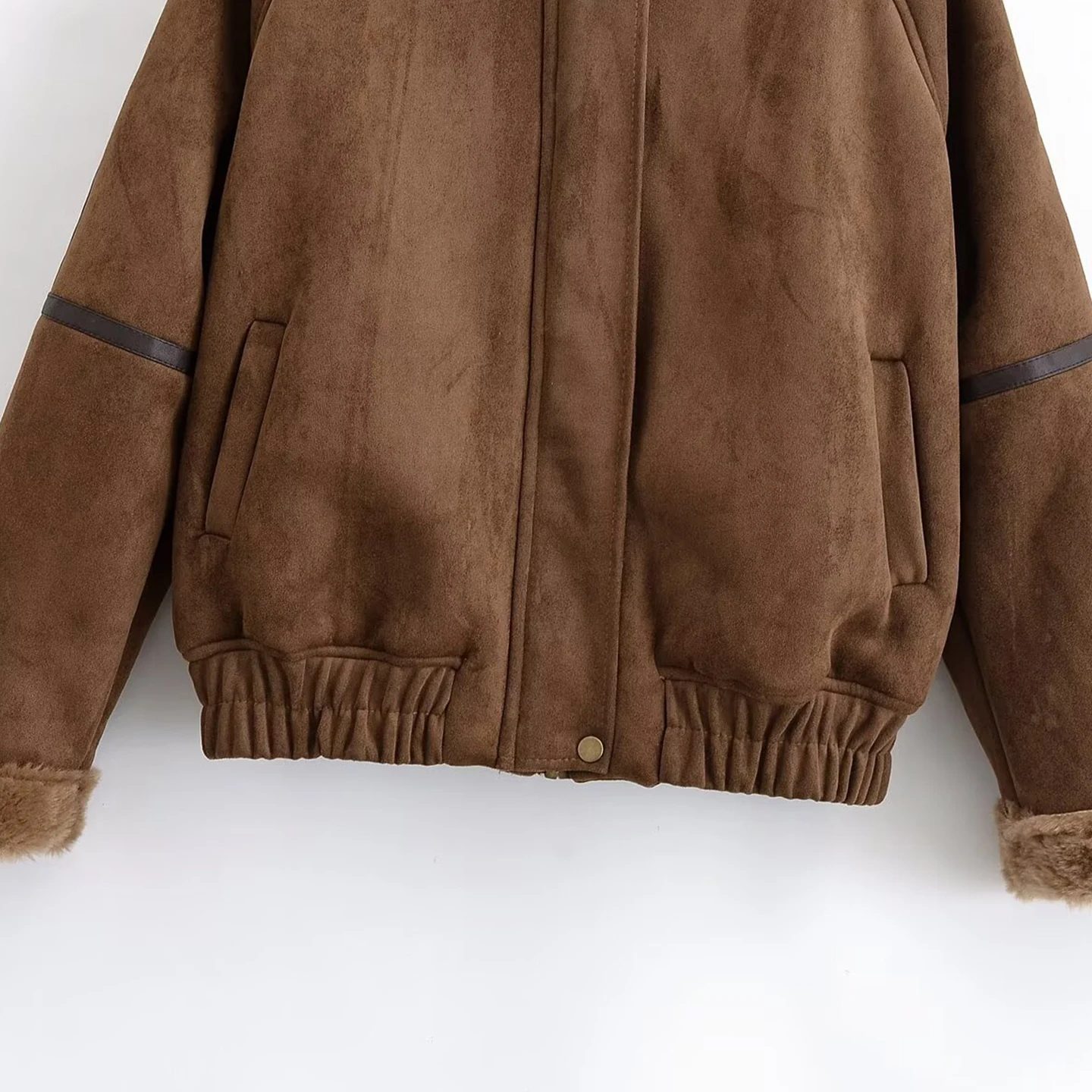 Ele ort Jaet Women's Faion Stand Collar Zipper Closure Outerwear Versatile Autumn 2025 New Arrival Z Brand