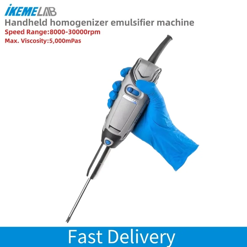 Hot IKEME Lab D-160 High Speed Mixer 8000-32000 Homogenizer Mixer Cosmetic Tissue Cells Handheld Homogenizer Emulsifier Machine